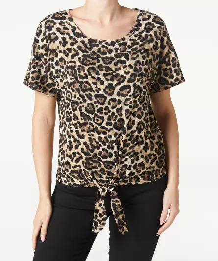 Shirt met knoopdetail