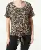 T-Shirt mit Knotendetail Leopardendruck