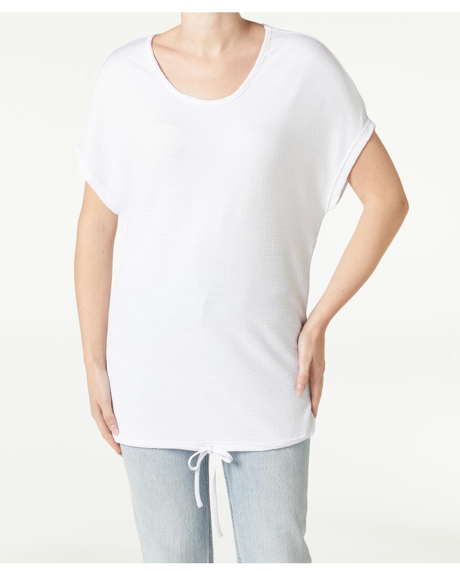 T-Shirt mit Tunnelzug weiß