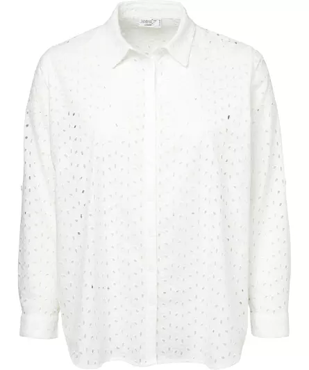 Bluse mit Lochstickereien