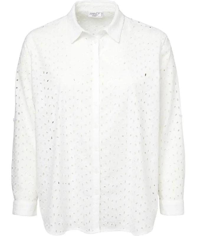 Bluse mit Lochstickereien