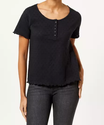 T-Shirt mit Lochmuster
