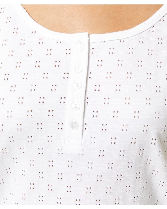 تيشيرت بنقشة مثقبة للنساء، أبيض (KiK T-Shirt mit Lochmuster (weiß)) — KiK, منتج ألماني أصلي في المغرب