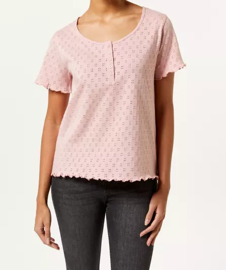 T-Shirt mit Lochmuster
