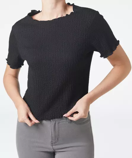 T-Shirt aus Crêpestoff