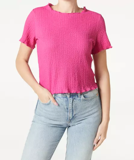 T-Shirt aus Crêpestoff