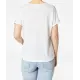 Weißes T-Shirt mit Fledermausärmeln