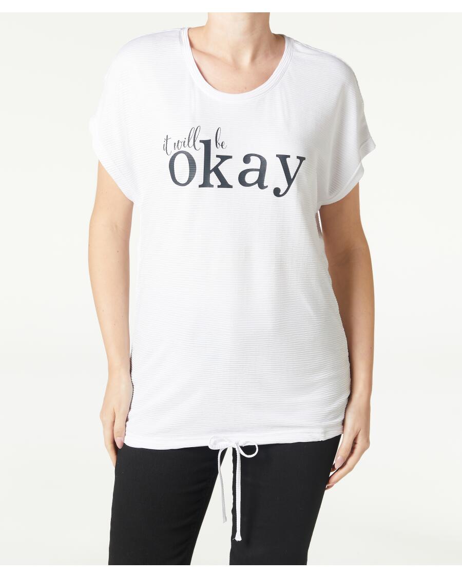 T-Shirt mit Tunnelzug weiß