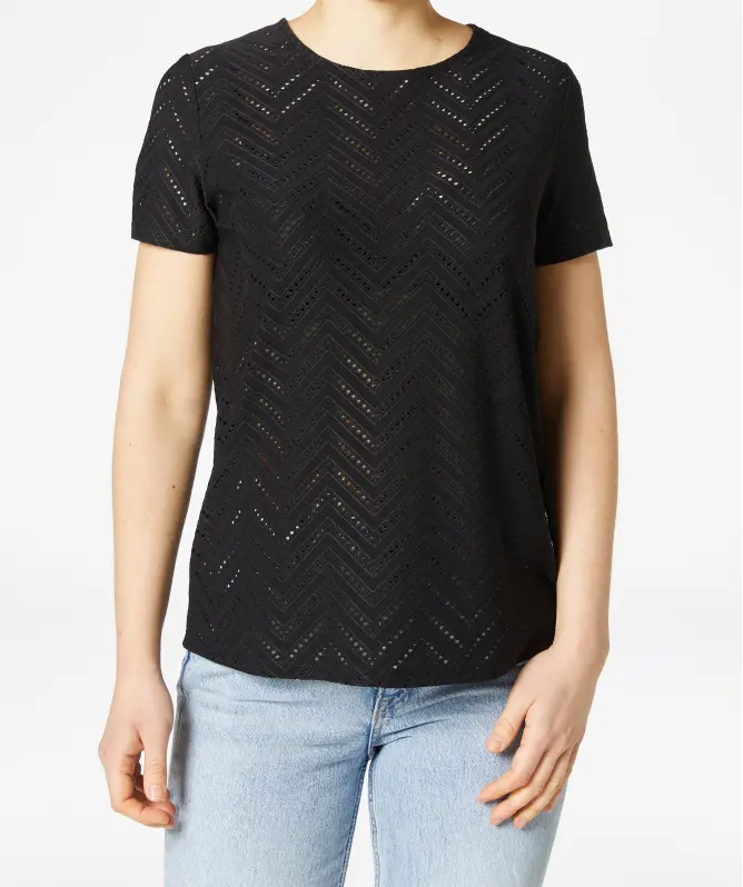 T-Shirt mit Lochmuster