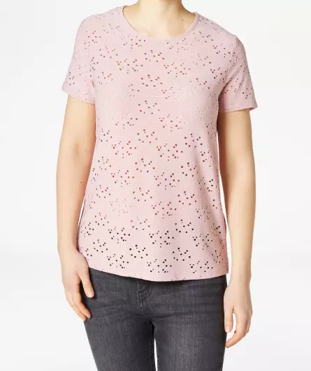 T-Shirt mit Lochmuster