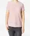 T-Shirt mit Lochmuster dunkelrosa