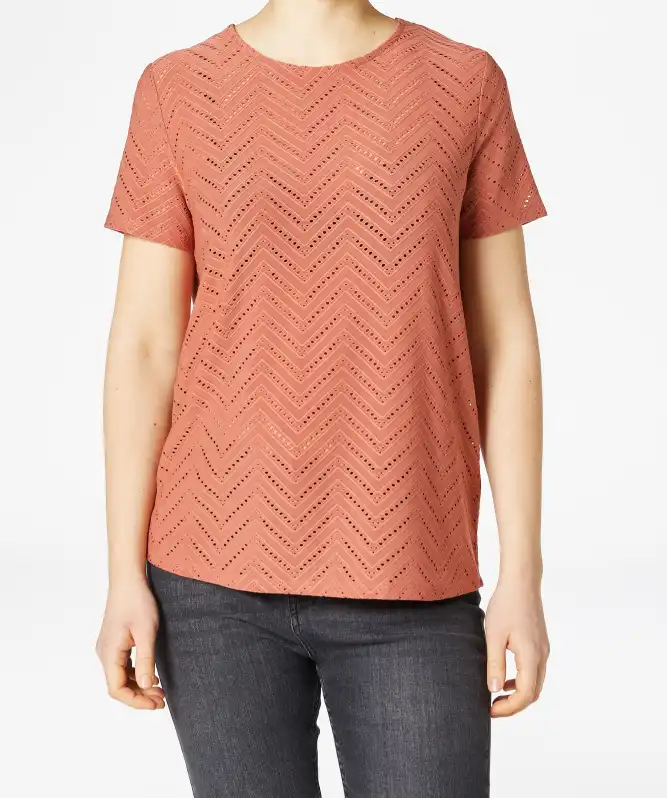 T-Shirt mit Lochmuster