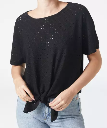 T-Shirt mit Lochmuster