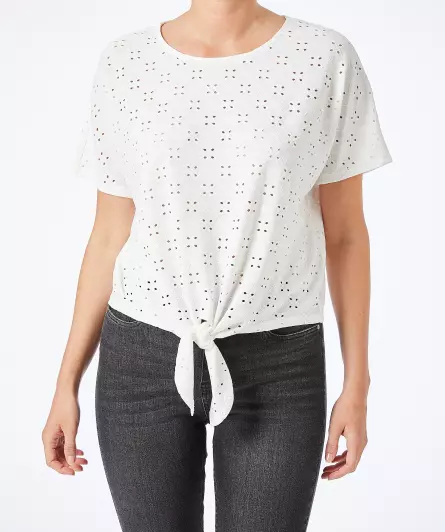T-Shirt mit Lochmuster