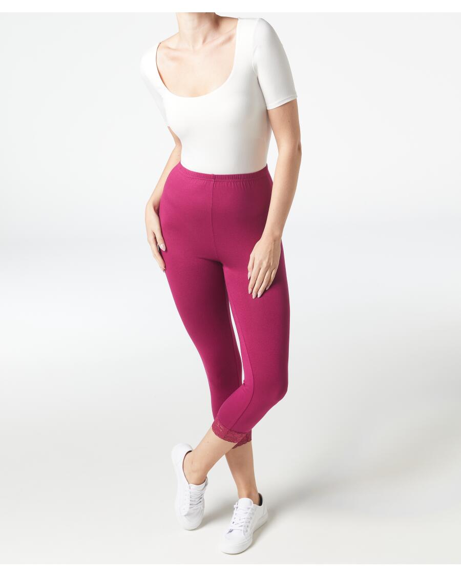Leggings mit Spitze beere