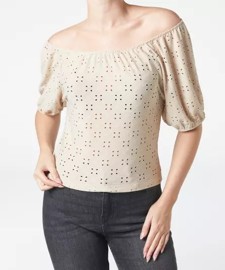 T-Shirt mit Lochmuster