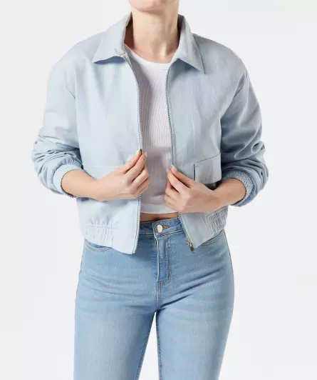 Bunda bomber s obsahem lnu