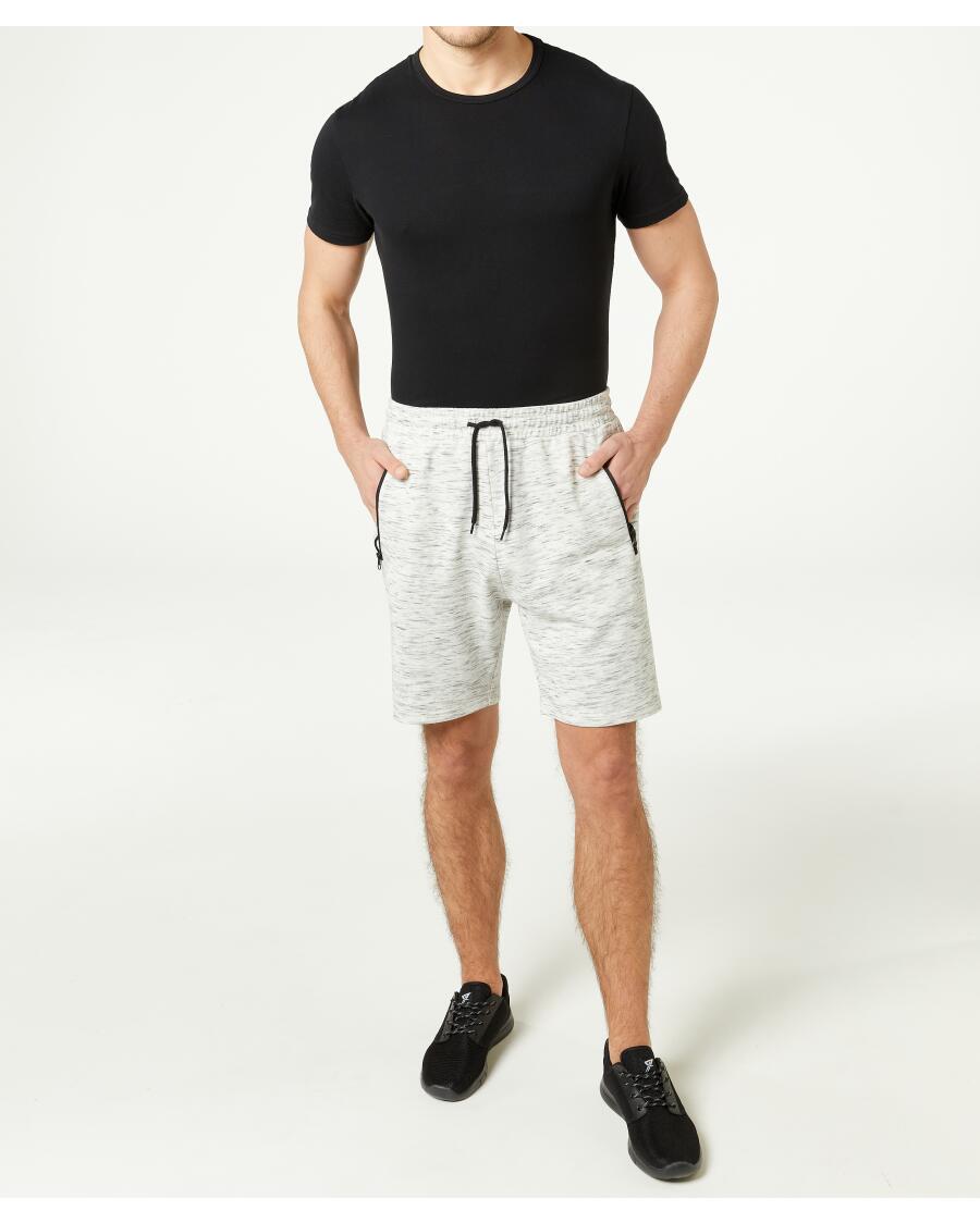 Melierte Shorts weiß