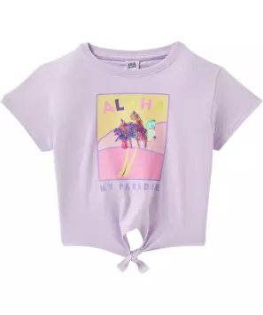 T-Shirt mit Knotendetail