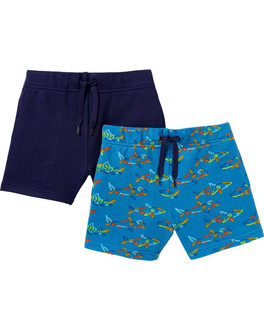 Joggingshorts in Bermudalänge hellblau/dunkelblau