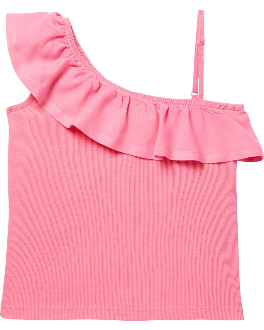 Žebrovaný top pink růžová