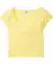 T-Shirt mit Spitzendetails gelb
