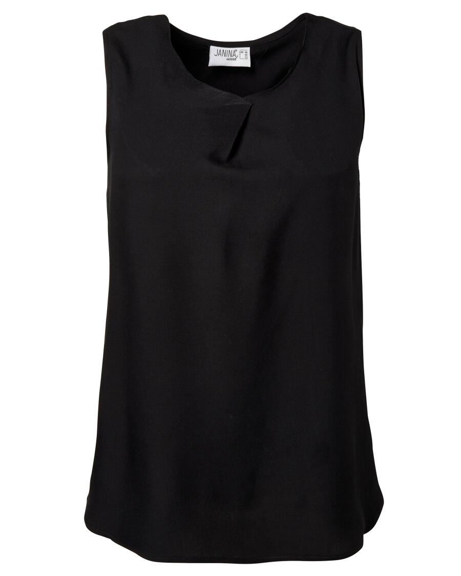 Einfarbiges Blusentop schwarz