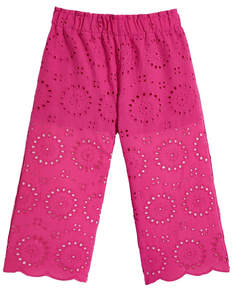 Broek met broderie pink