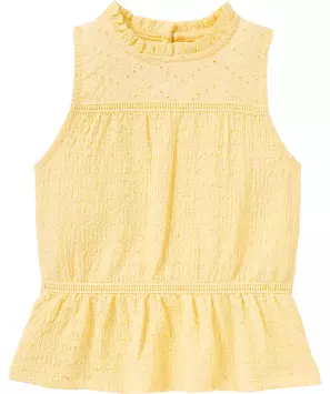 Blousetop met broderie