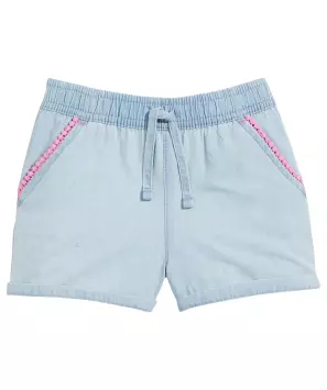 Jeansshorts mit elastischem Bund
