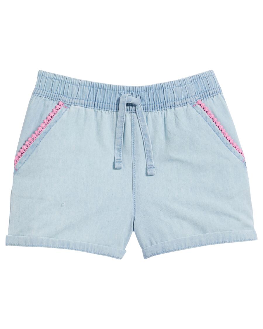 Jeansshorts mit elastischem Bund jeansblau hell