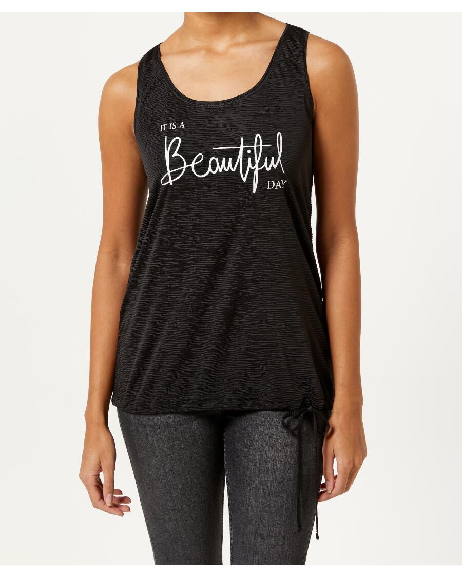 Tanktop mit Schriftzug schwarz