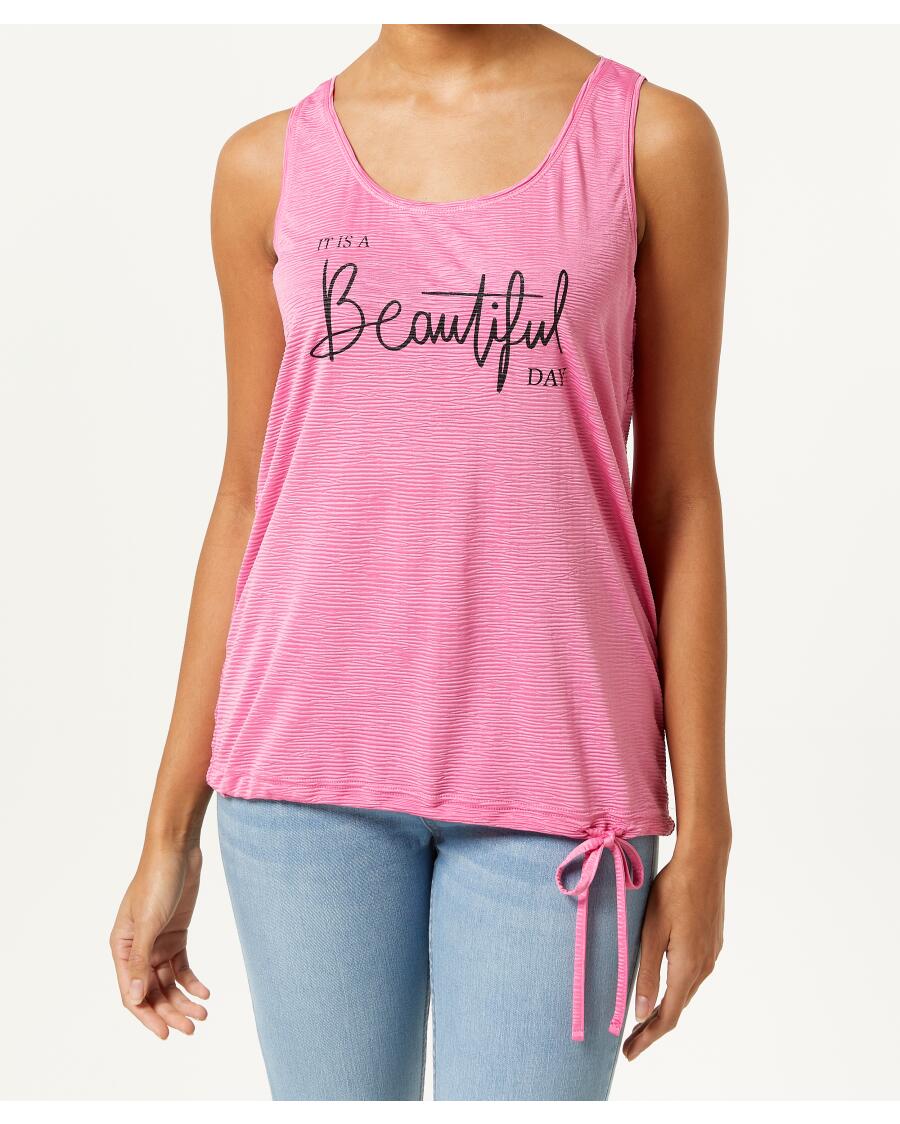 Tanktop mit Schriftzug pink