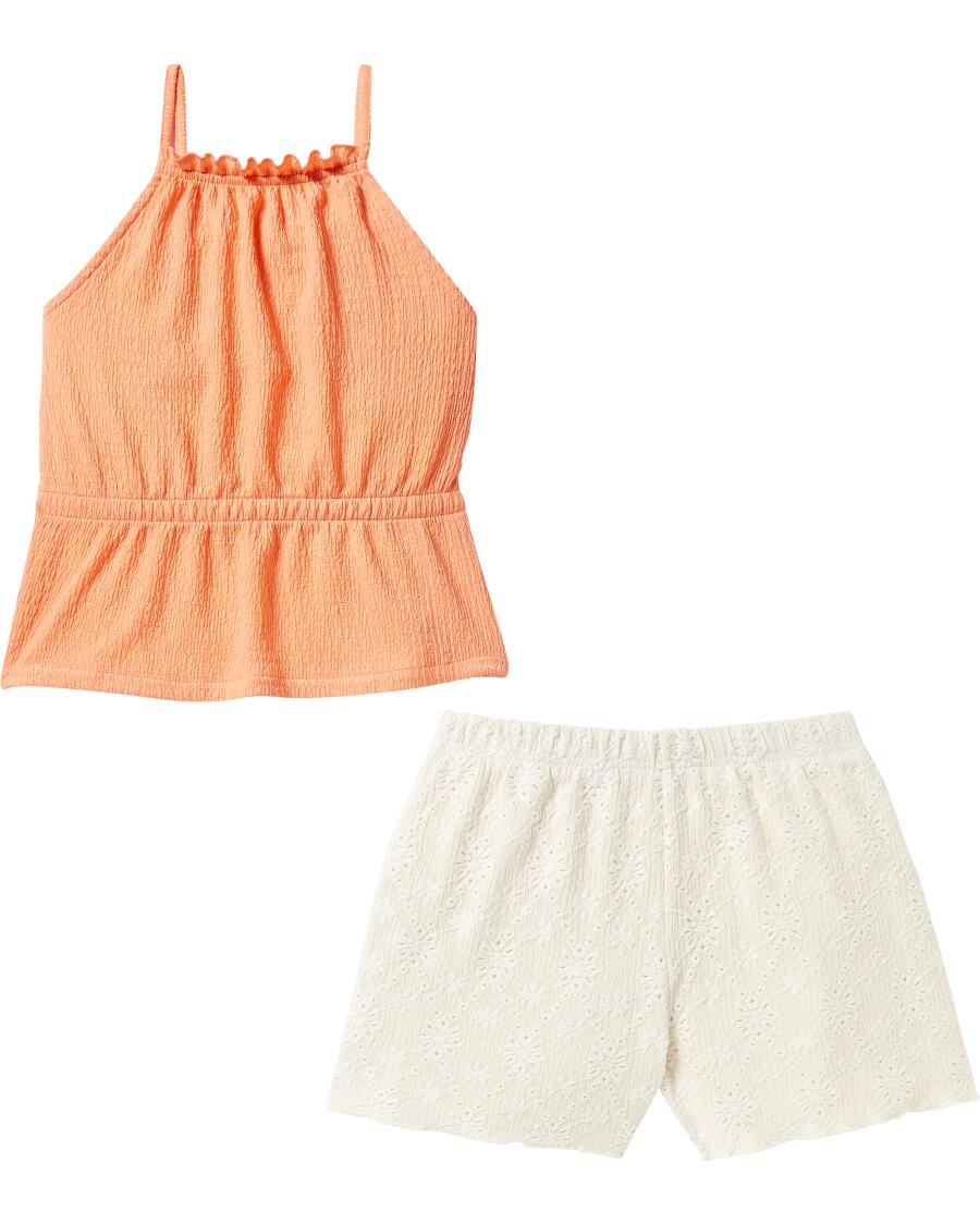 Top + Shorts apricot/natur