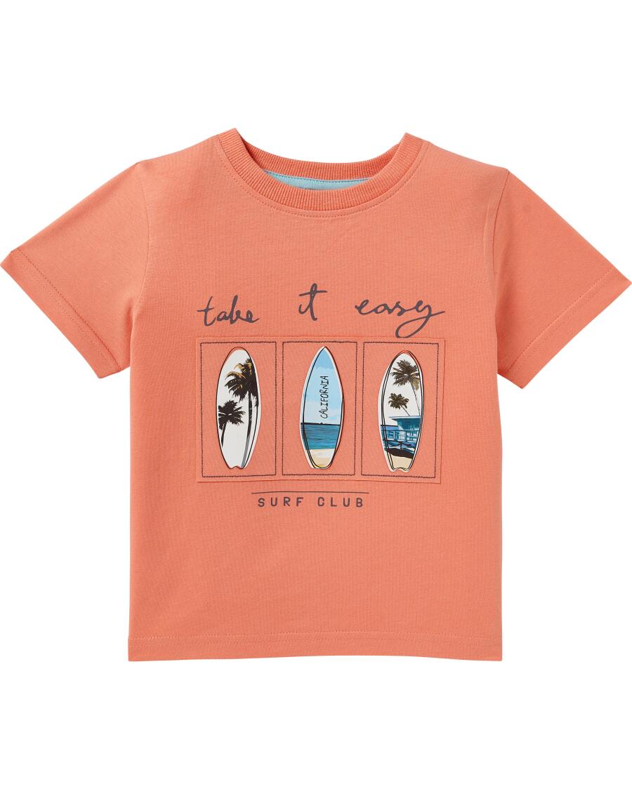 T-Shirt Surfbretter koralle