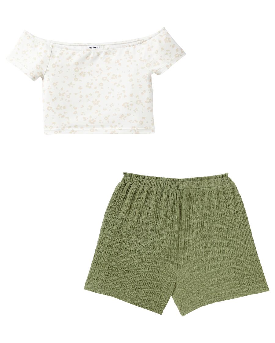 Koszulka + szorty khaki