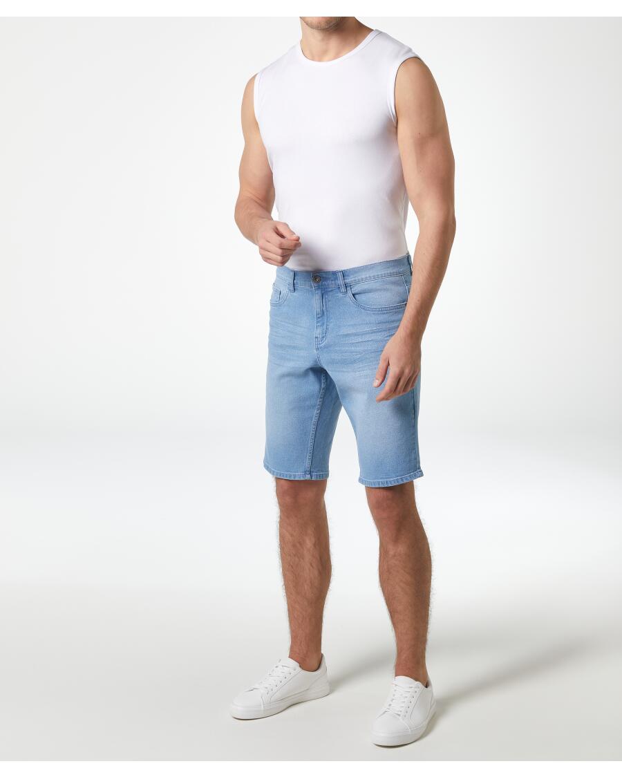 Jeans short in Bermudalengte licht denimblauw