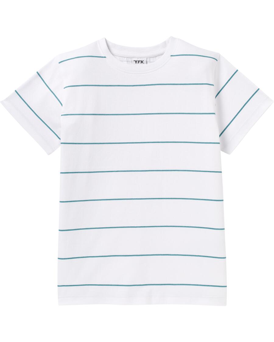 Gestreept T-shirt wit gestreept