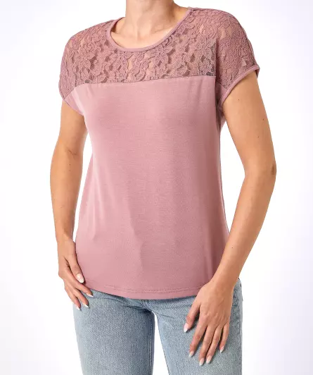 T-Shirt mit Spitze