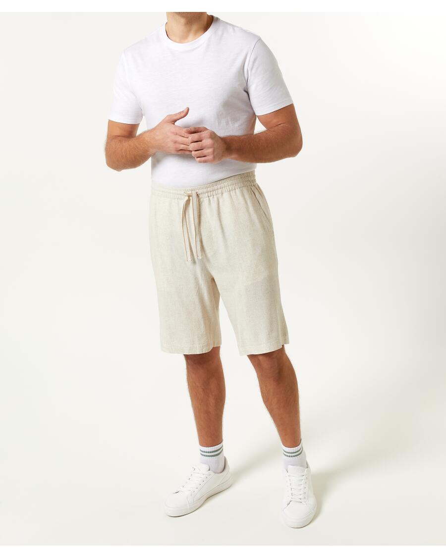 Shorts mit Leinenanteil naturfarben