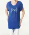 T-Shirt mit Tunnelzug indigo blau