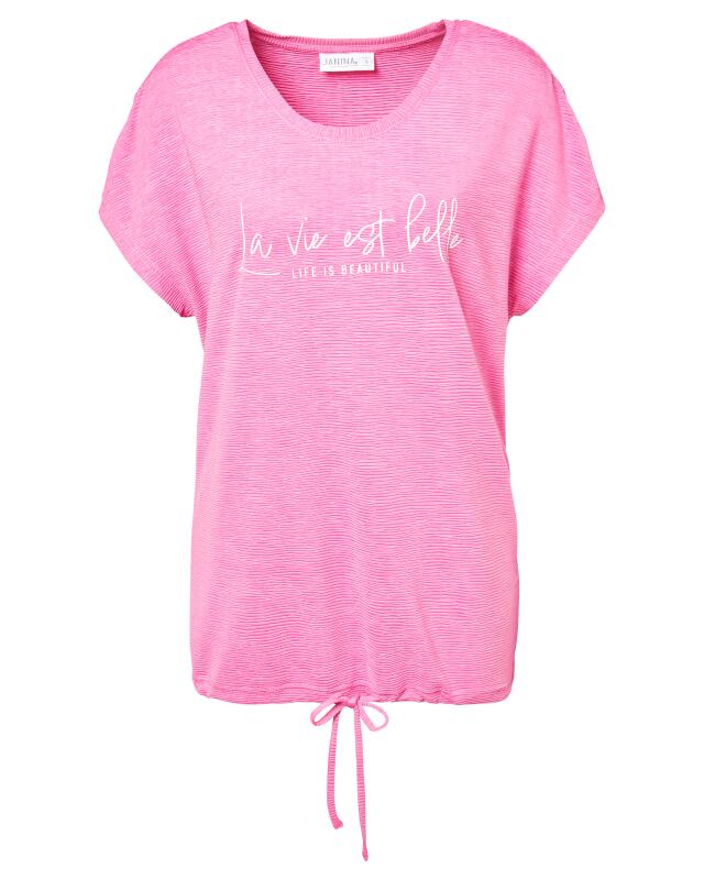 T-shirt à cordon de serrage femme, rose vif (KiK T-Shirt mit Tunnelzug (pink)) — KiK, produit allemand authentique au Maroc