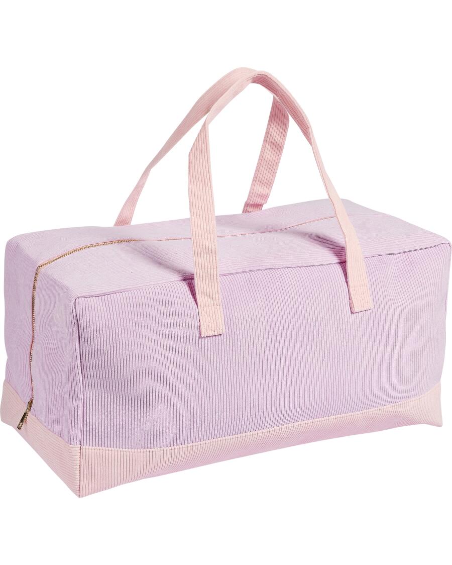 Reisetasche Cord rosa/lila