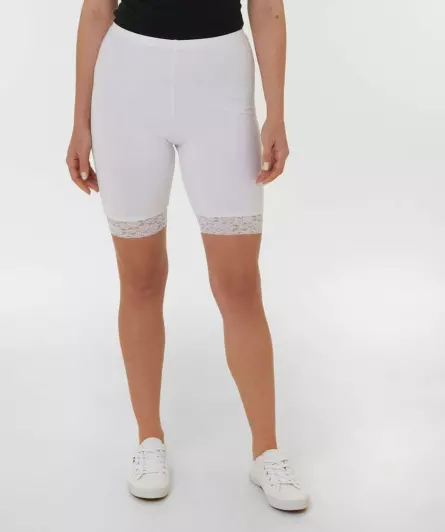 Radlerhose mit Spitze am Saum