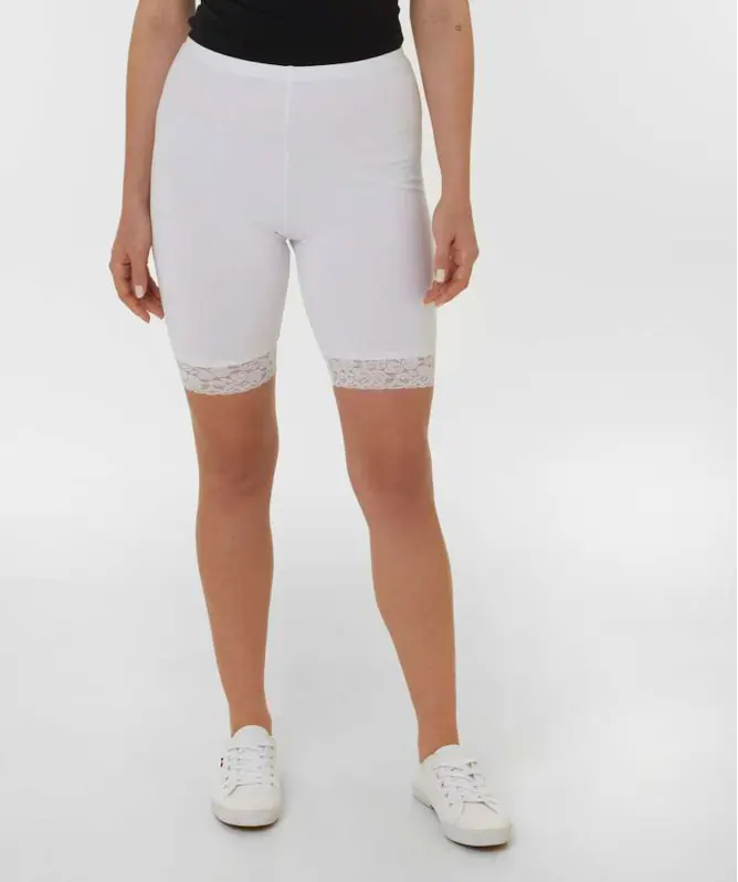 Radlerhose mit Spitze am Saum