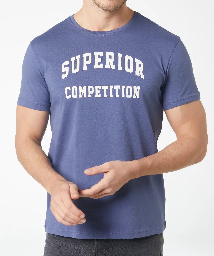 T-Shirt mit Schriftzug X-Mail, Rundhalsausschnitt