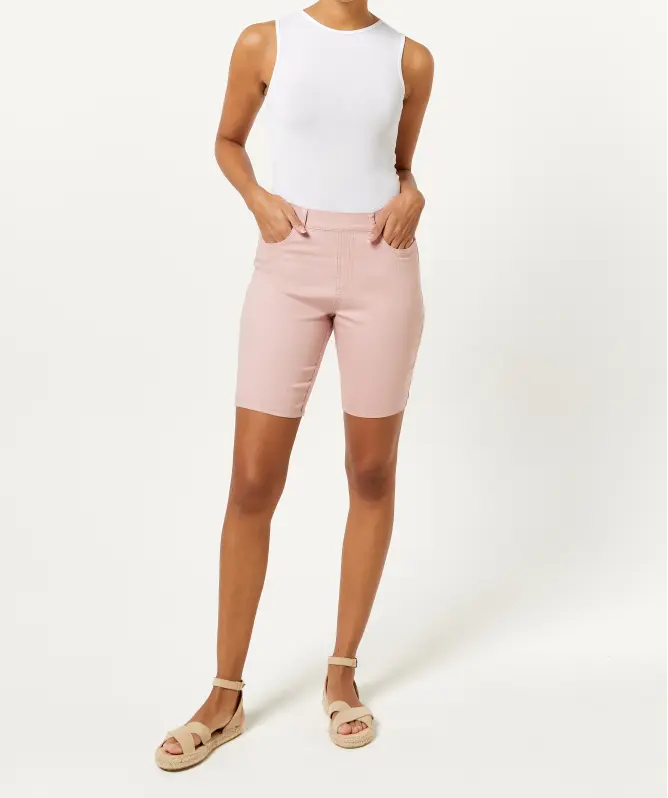 Twill-Shorts in Bermudalänge