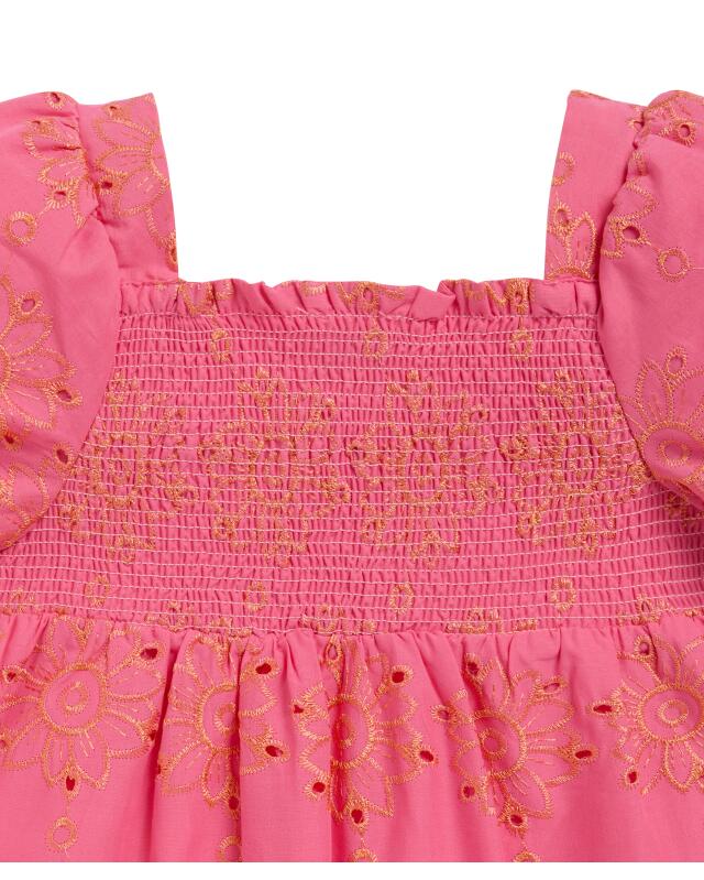 Dress with embroidery for baby girls, hot pink (KiK Kleid mit Stickereien (pink)) — KiK, authentic German product in Morocco