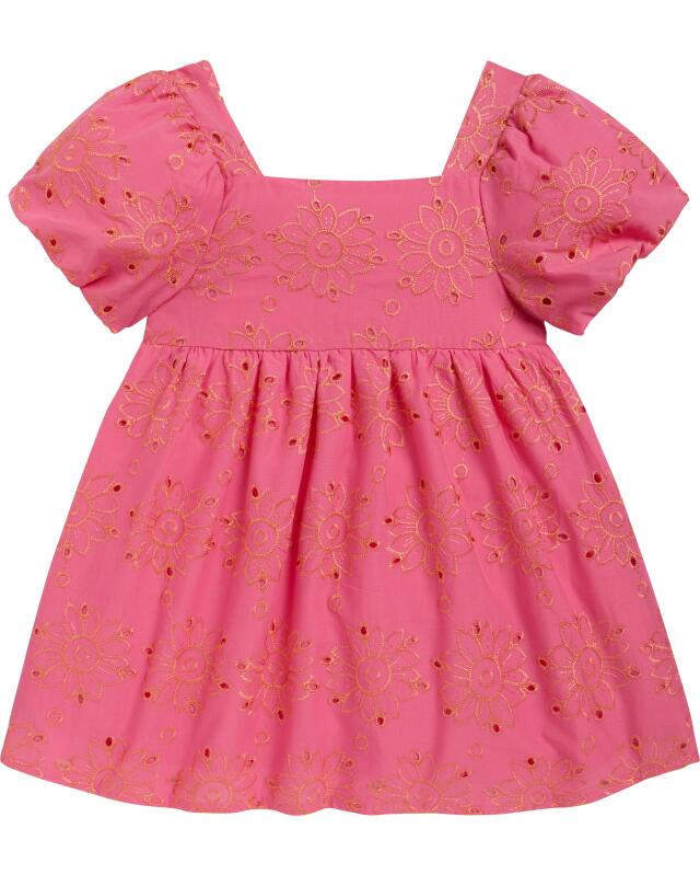 Dress with embroidery for baby girls, hot pink (KiK Kleid mit Stickereien (pink)) — KiK, authentic German product in Morocco