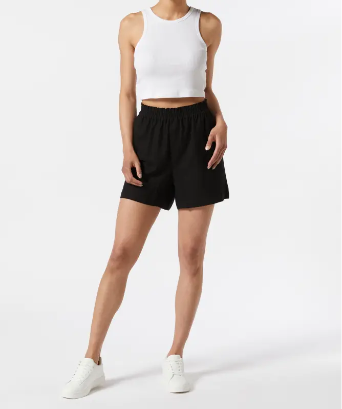 Korte broek met linnengehalte
